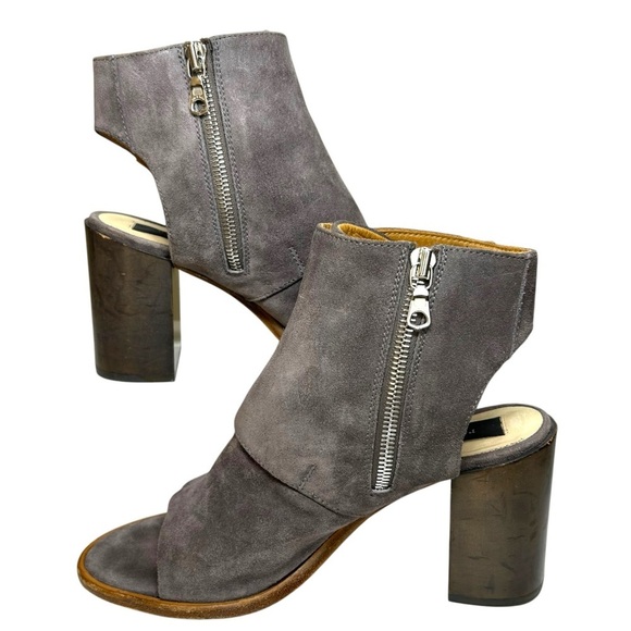 Rag & Bone - Women’s ‘Marta' Suede, Cut-Out Bootie - Grey, Size 38.5 IT, 8.5 US - Picture 11 of 16